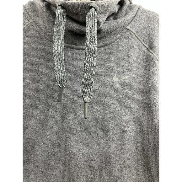 Nike Women's Grey Hoodie w/ Kangaroo Pocket and Thumbholes Large - Picture 4 of 5